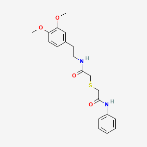 N-[2-(3,4-Dimethoxyphenyl)ethyl]-2-{[(phenylcarbamoyl)methyl]sulfanyl}acetamide