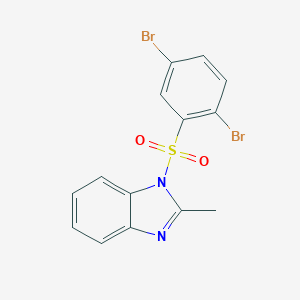 molecular formula C14H10Br2N2O2S B486369 1-[(2,5-dibromophenyl)sulfonyl]-2-methyl-1H-benzimidazole CAS No. 667892-79-7