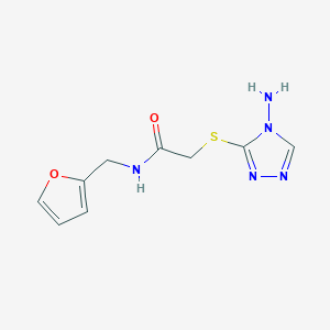 2-[(4-amino-1,2,4-triazol-3-yl)sulfanyl]-N-(furan-2-ylmethyl)acetamide