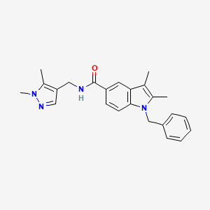 molecular formula C24H26N4O B4863714 1-BENZYL-N~5~-[(1,5-DIMETHYL-1H-PYRAZOL-4-YL)METHYL]-2,3-DIMETHYL-1H-INDOLE-5-CARBOXAMIDE 