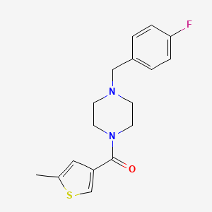 molecular formula C17H19FN2OS B4863735 [4-(4-FLUOROBENZYL)PIPERAZINO](5-METHYL-3-THIENYL)METHANONE 