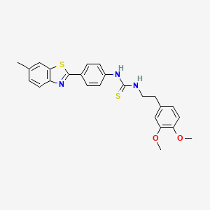 N-[2-(3,4-dimethoxyphenyl)ethyl]-N'-[4-(6-methyl-1,3-benzothiazol-2-yl)phenyl]thiourea