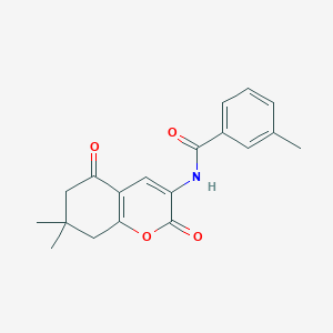 molecular formula C19H19NO4 B4863771 N-(7,7-dimethyl-2,5-dioxo-5,6,7,8-tetrahydro-2H-chromen-3-yl)-3-methylbenzamide 