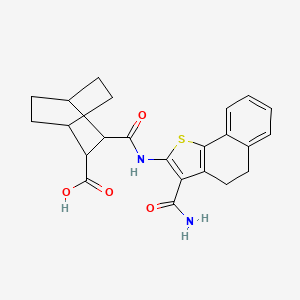 3-[(3-Carbamoyl-4,5-dihydronaphtho[1,2-b]thiophen-2-yl)carbamoyl]bicyclo[2.2.2]octane-2-carboxylic acid