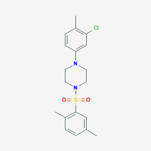 1-(3-Chloro-4-methylphenyl)-4-(2,5-dimethylbenzenesulfonyl)piperazine