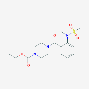 molecular formula C16H23N3O5S B4863791 ethyl 4-{2-[methyl(methylsulfonyl)amino]benzoyl}-1-piperazinecarboxylate 