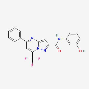 N-(3-hydroxyphenyl)-5-phenyl-7-(trifluoromethyl)pyrazolo[1,5-a]pyrimidine-2-carboxamide