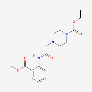 molecular formula C17H23N3O5 B4863805 ethyl 4-(2-{[2-(methoxycarbonyl)phenyl]amino}-2-oxoethyl)-1-piperazinecarboxylate CAS No. 914219-52-6