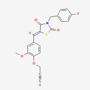 3-(4-fluorobenzyl)-5-[3-methoxy-4-(2-propyn-1-yloxy)benzylidene]-1,3-thiazolidine-2,4-dione