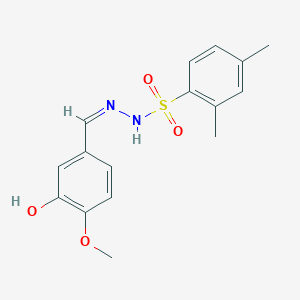 N'-(3-hydroxy-4-methoxybenzylidene)-2,4-dimethylbenzenesulfonohydrazide