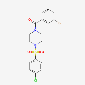 (3-Bromophenyl)-[4-(4-chlorophenyl)sulfonylpiperazin-1-yl]methanone