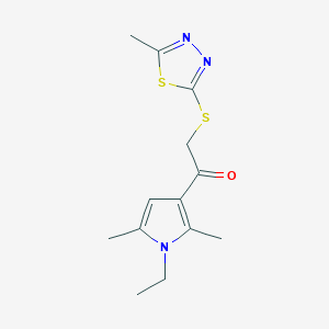 1-(1-ethyl-2,5-dimethyl-1H-pyrrol-3-yl)-2-[(5-methyl-1,3,4-thiadiazol-2-yl)thio]ethanone