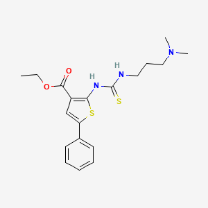 ethyl 2-[({[3-(dimethylamino)propyl]amino}carbonothioyl)amino]-5-phenyl-3-thiophenecarboxylate