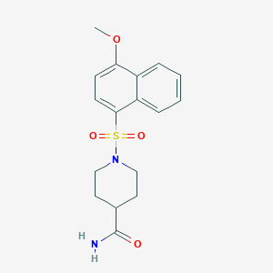 1-[(4-Methoxy-1-naphthyl)sulfonyl]-4-piperidinecarboxamide