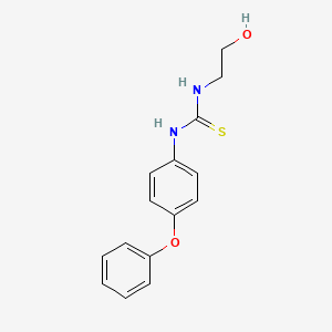 molecular formula C15H16N2O2S B4863855 N-(2-hydroxyethyl)-N'-(4-phenoxyphenyl)thiourea 