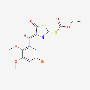 S-[4-(5-bromo-2,3-dimethoxybenzylidene)-5-oxo-4,5-dihydro-1,3-thiazol-2-yl] O-ethyl thiocarbonate