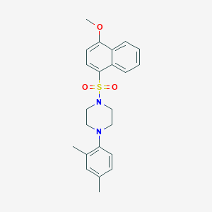 4-(2,4-Dimethylphenyl)-1-[(4-methoxynaphthyl)sulfonyl]piperazine