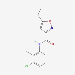 molecular formula C13H13ClN2O2 B4863925 N-(3-chloro-2-methylphenyl)-5-ethyl-3-isoxazolecarboxamide 