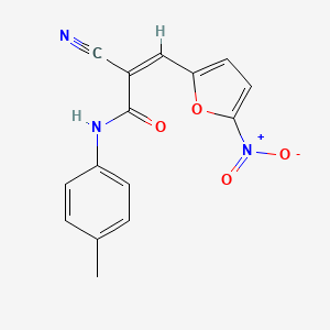 molecular formula C15H11N3O4 B4863929 (Z)-2-cyano-N-(4-methylphenyl)-3-(5-nitrofuran-2-yl)prop-2-enamide 