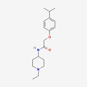 molecular formula C18H28N2O2 B4863934 N-(1-ethylpiperidin-4-yl)-2-[4-(propan-2-yl)phenoxy]acetamide 