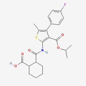 2-({[4-(4-fluorophenyl)-3-(isopropoxycarbonyl)-5-methyl-2-thienyl]amino}carbonyl)cyclohexanecarboxylic acid