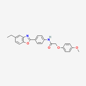 molecular formula C24H22N2O4 B4863956 N-[4-(5-ethyl-1,3-benzoxazol-2-yl)phenyl]-2-(4-methoxyphenoxy)acetamide 