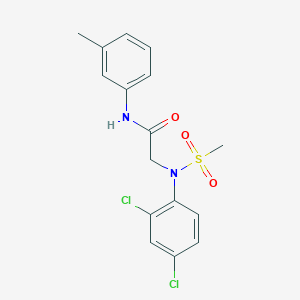 molecular formula C16H16Cl2N2O3S B4863959 N~2~-(2,4-dichlorophenyl)-N~1~-(3-methylphenyl)-N~2~-(methylsulfonyl)glycinamide 