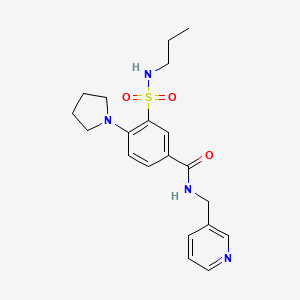 3-[(propylamino)sulfonyl]-N-(3-pyridinylmethyl)-4-(1-pyrrolidinyl)benzamide