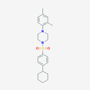 1-((4-Cyclohexylphenyl)sulfonyl)-4-(2,4-dimethylphenyl)piperazine