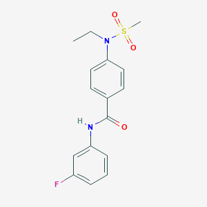 4-[ethyl(methylsulfonyl)amino]-N-(3-fluorophenyl)benzamide