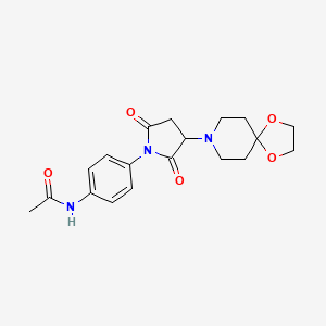 N-{4-[3-(1,4-dioxa-8-azaspiro[4.5]dec-8-yl)-2,5-dioxopyrrolidin-1-yl]phenyl}acetamide