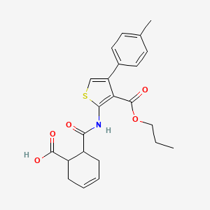 6-({[4-(4-methylphenyl)-3-(propoxycarbonyl)-2-thienyl]amino}carbonyl)-3-cyclohexene-1-carboxylic acid