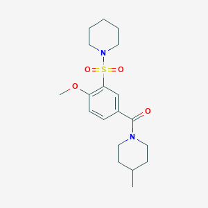 [4-Methoxy-3-(piperidin-1-ylsulfonyl)phenyl](4-methylpiperidin-1-yl)methanone