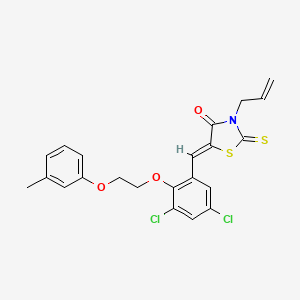 3-allyl-5-{3,5-dichloro-2-[2-(3-methylphenoxy)ethoxy]benzylidene}-2-thioxo-1,3-thiazolidin-4-one