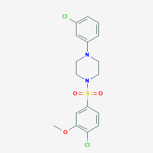 1-[(4-Chloro-3-methoxyphenyl)sulfonyl]-4-(3-chlorophenyl)piperazine