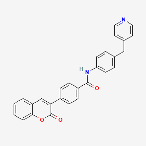 molecular formula C28H20N2O3 B4864045 4-(2-oxo-2H-chromen-3-yl)-N-[4-(pyridin-4-ylmethyl)phenyl]benzamide 