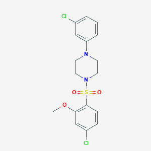 1-[(4-Chloro-2-methoxyphenyl)sulfonyl]-4-(3-chlorophenyl)piperazine