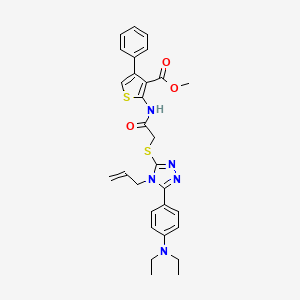 methyl 2-{[({4-allyl-5-[4-(diethylamino)phenyl]-4H-1,2,4-triazol-3-yl}thio)acetyl]amino}-4-phenyl-3-thiophenecarboxylate