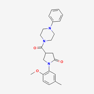 1-(2-Methoxy-5-methylphenyl)-4-[(4-phenylpiperazin-1-yl)carbonyl]pyrrolidin-2-one