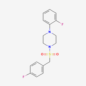 molecular formula C17H18F2N2O2S B4864082 1-(2-FLUOROPHENYL)-4-[(4-FLUOROPHENYL)METHANESULFONYL]PIPERAZINE 