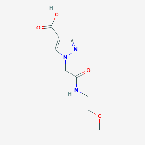 molecular formula C9H13N3O4 B4864112 1-{2-[(2-methoxyethyl)amino]-2-oxoethyl}-1H-pyrazole-4-carboxylic acid 