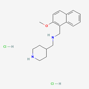 molecular formula C18H26Cl2N2O B4864137 [(2-methoxy-1-naphthyl)methyl](4-piperidinylmethyl)amine dihydrochloride 