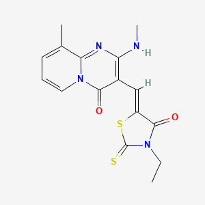 3-[(Z)-(3-ethyl-4-oxo-2-thioxo-1,3-thiazolidin-5-ylidene)methyl]-9-methyl-2-(methylamino)-4H-pyrido[1,2-a]pyrimidin-4-one