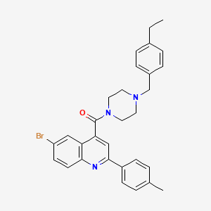 6-bromo-4-{[4-(4-ethylbenzyl)-1-piperazinyl]carbonyl}-2-(4-methylphenyl)quinoline