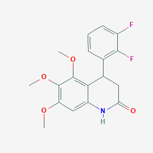 molecular formula C18H17F2NO4 B4864218 4-(2,3-difluorophenyl)-5,6,7-trimethoxy-3,4-dihydroquinolin-2(1H)-one 