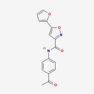 molecular formula C16H12N2O4 B4864227 N-(4-acetylphenyl)-5-(furan-2-yl)-1,2-oxazole-3-carboxamide 