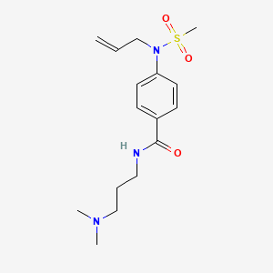 molecular formula C16H25N3O3S B4864235 4-[allyl(methylsulfonyl)amino]-N-[3-(dimethylamino)propyl]benzamide 