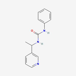 molecular formula C14H15N3O B4864281 N-phenyl-N'-[1-(3-pyridinyl)ethyl]urea 