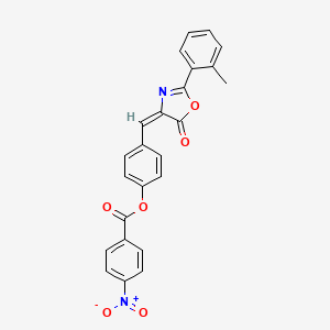 4-{[2-(2-methylphenyl)-5-oxo-1,3-oxazol-4(5H)-ylidene]methyl}phenyl 4-nitrobenzoate