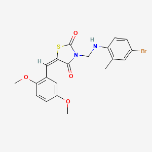 3-{[(4-bromo-2-methylphenyl)amino]methyl}-5-(2,5-dimethoxybenzylidene)-1,3-thiazolidine-2,4-dione